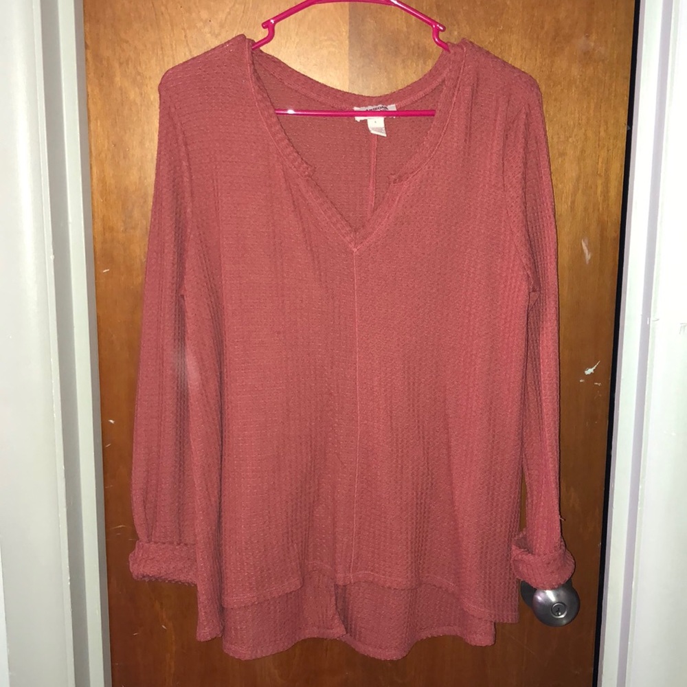 Long sleeve waffle Tee